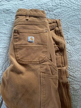 Carhartt Tan/Brown Duck Canvas Carpenter Pants